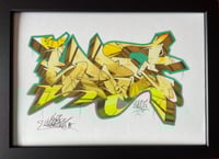 A4 print - "Sprog" vibrant yellow and green