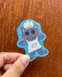 Image 1 of Baker Cat Sparkle Sticker