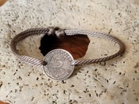 Image 6 of Bracelet ancienne monnaie Française  plaqué argent vieilli 5 centimes France 