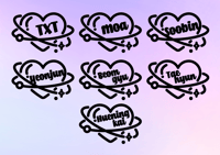 Image 2 of TXT Heart Decal