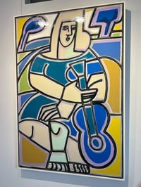 Image 2 of Woman With Blue Guitar by America Martin