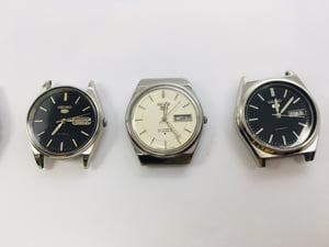 Image of  lot of 5 x genuine seiko 5 japan gents automatic watches,70's/80's(JO-06)
