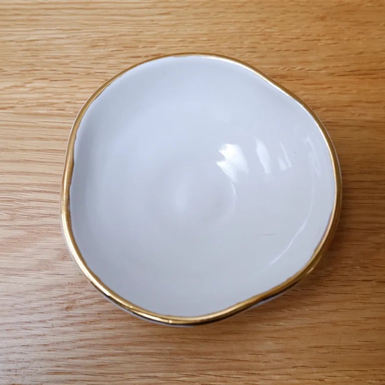 Gold Flower Ring Dish