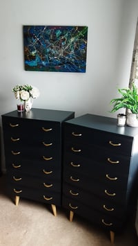 Image 2 of Pair of Meredew Tallboys chest of Drawers.