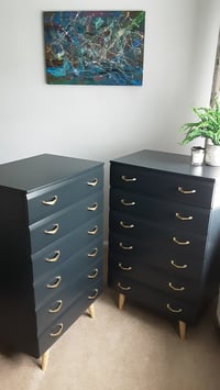 Image 3 of Pair of Meredew Tallboys chest of Drawers.