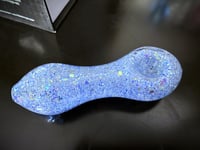 Image 4 of FROZEN Freezable Glitter Glass Pipe Chameleon Color Changing Pipe