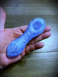 Image 1 of FROZEN Freezable Glitter Glass Pipe Chameleon Color Changing Pipe