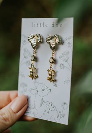 Image of Froggy Leaf Earrings