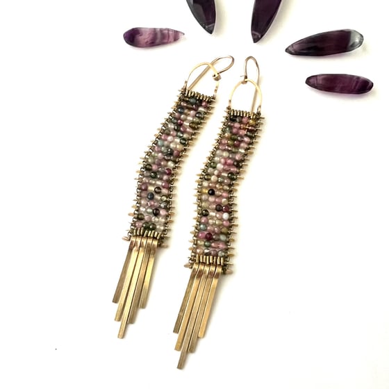 Image of Demimonde Tourmaline Tapestry Earrings