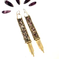 Image 4 of Demimonde Tourmaline Tapestry Earrings
