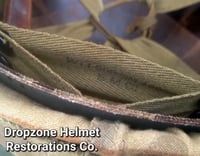 Image 17 of WWII M1 USMC Helmet Front Seam & Westinghouse Liner 4th Marine Division ATF Camo Cover.