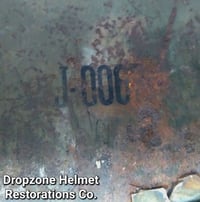 Image 20 of WWII M1 USMC Helmet Front Seam & Westinghouse Liner 4th Marine Division ATF Camo Cover.