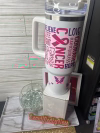 Cancer awareness 40 oz tumbler 
