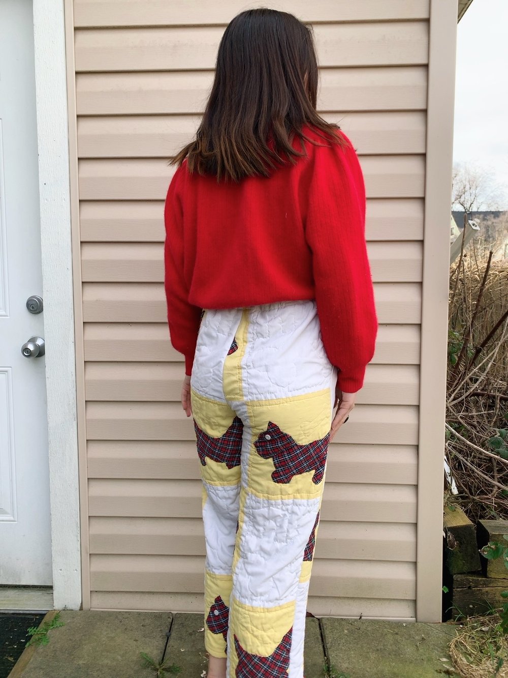Image of Quilt High Waisted Pants - Scottie Dogs
