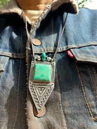 Image 4 of WL&A Handmade Large Old Style Heavy Ingot Royston Arrowhead Pendant - Size 3.25" 