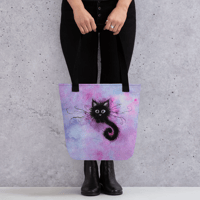 Image 4 of 'Soot Cat' Tote Bag