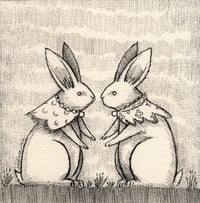 'Two Rabbits' Vinyl Sticker