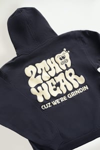 Image 2 of Light Navy Blue Heavy Fleece Hoodie 