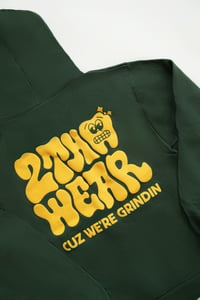 Image 2 of Forest Green Heavy Fleece Hoodie 