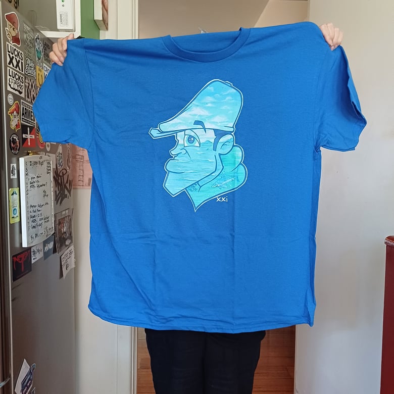 Image of Blue on blue tee