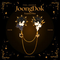 Image 1 of PRE-ORDER - ORV: JoongDok Enamel Pins Chains Kim Dokja Yoo Joonghyuk