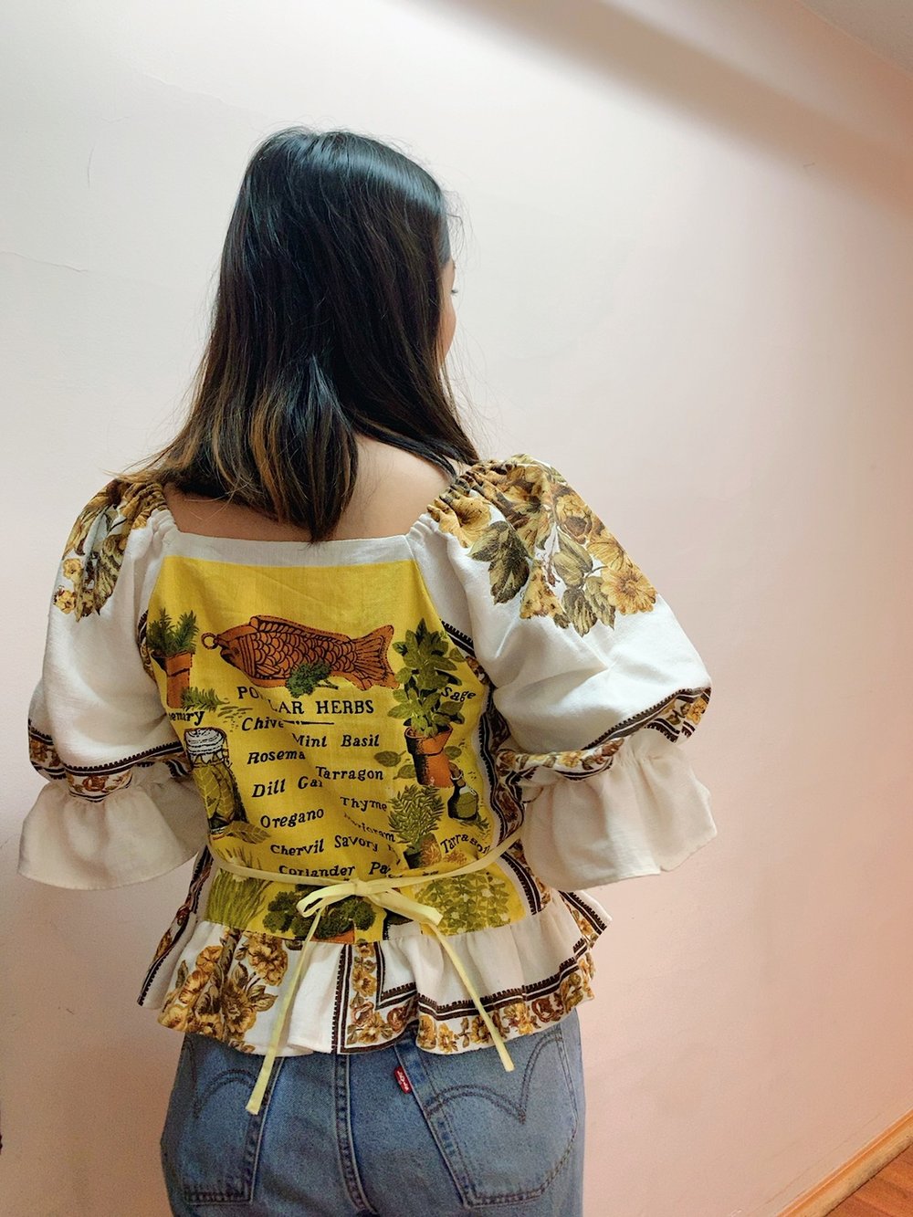 Image of Tea Towel Top — Garden of Herbs