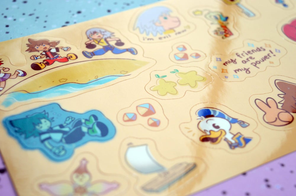 Image of Kingdom Hearts Destiny Trio Sticker Sheet