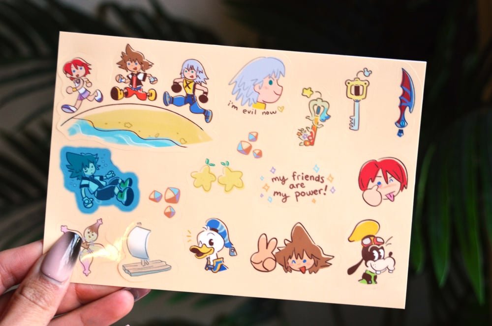 Image of Kingdom Hearts Destiny Trio Sticker Sheet