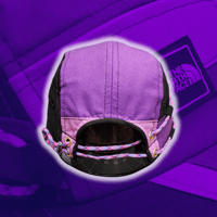 Image 3 of  Purple/Black NORTH FACE 5 panel hat (2/2)