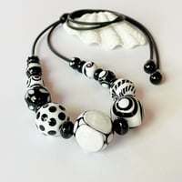Image 1 of Black and White Necklace