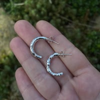 Image 2 of Molten half hoop earrings