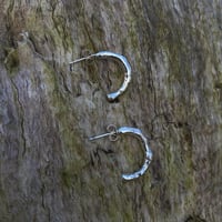 Image 3 of Molten half hoop earrings
