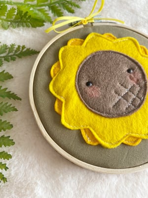 Image of Sunflower Embroidery Hoop Art