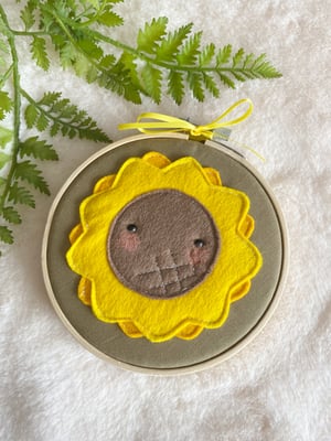 Image of Sunflower Embroidery Hoop Art