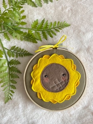 Image of Sunflower Embroidery Hoop Art