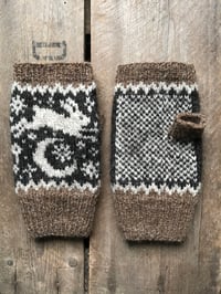 Image 2 of Midnight Hare Fingerless Mittens