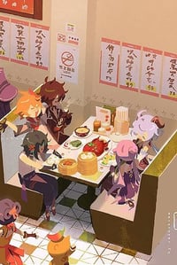 Image 3 of Dim Sum Lantern rite [GENSHIN IMPACT] 4"x6", 11"x17" Print