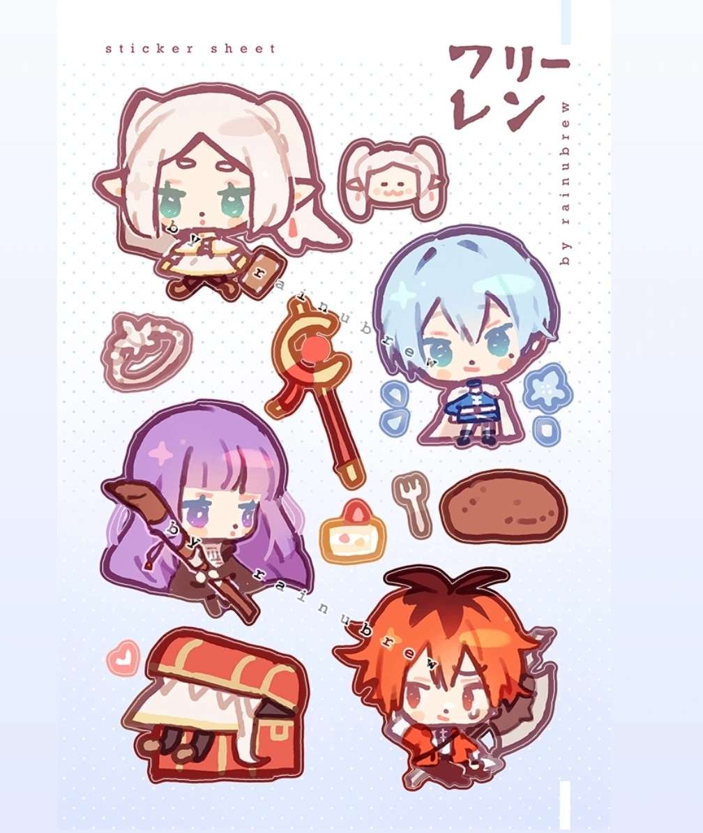 Image of Frieren | 2 inch charms, 4x6" Vinyl Sticker sheet