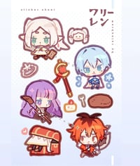 Image 4 of Frieren | 2 inch charms, 4x6" Vinyl Sticker sheet 