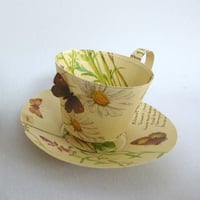 Image 4 of Paper Teacup, Saucer and Spoon Set