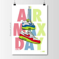 Image 1 of Sneaker Poster Air Max Day “Red” and “Royal”