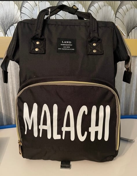 Image of Custom backpack diaper bag 