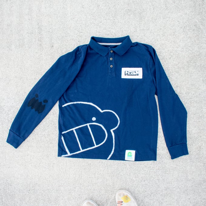 Image of Blue Collared Longsleeve (M)