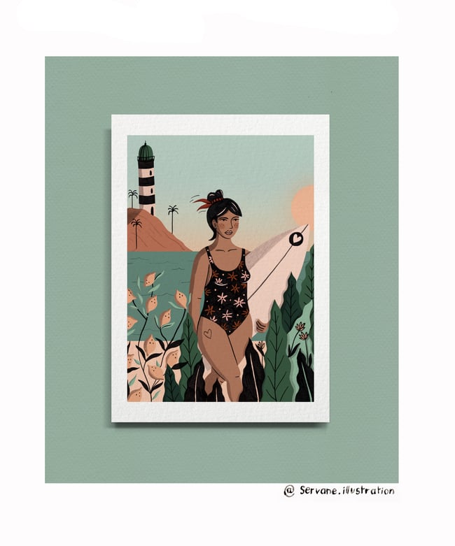 " Surf sur la côte basque " 