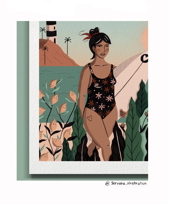 " Surf sur la côte basque " 