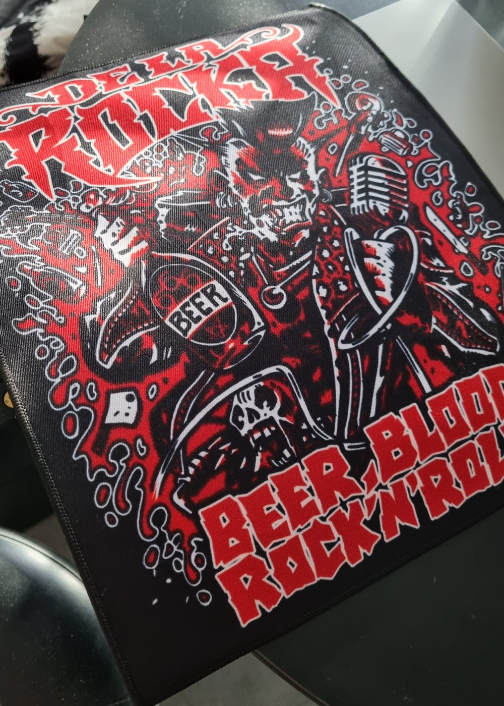 "Beer, Blood, Rock 'n' Roll" Backpatch