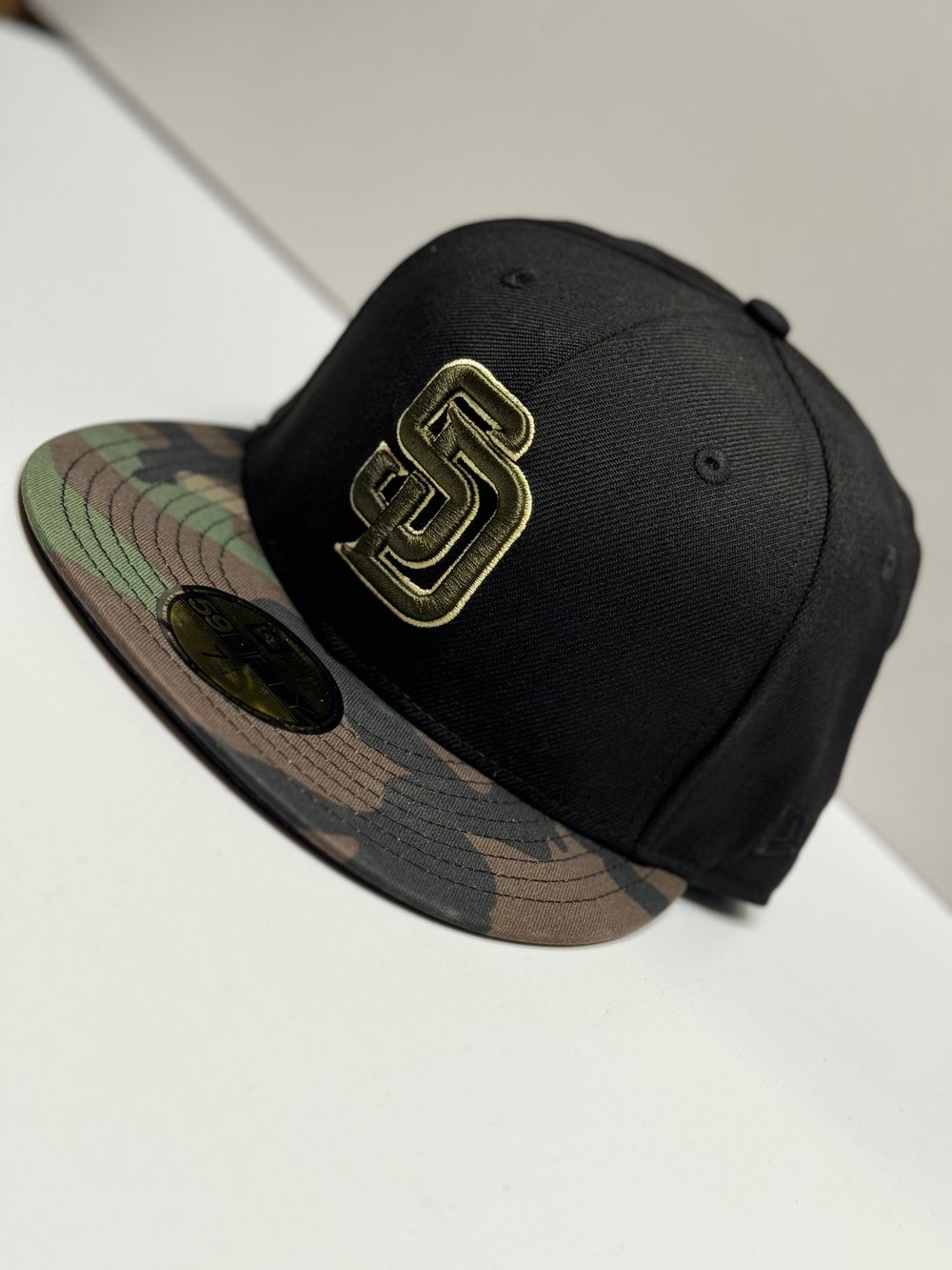 New Era SAN DIEGO PADRES Camo camoflauge Black 59FIFTY FITTED HAT  Homie Gear