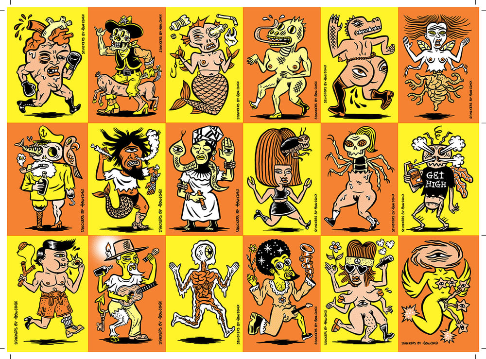 BEN COMIX Stinckers (uncut production sheet)