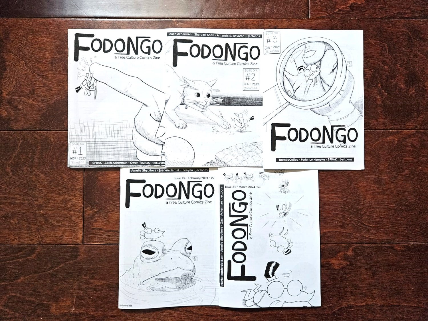 FODONGO: A Free-Culture Comics Zine (#1-#5)