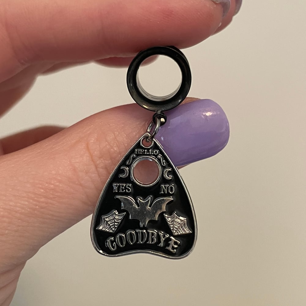 Image of Ouija Planchette Tunnel Dangles (sizes 2g-2")